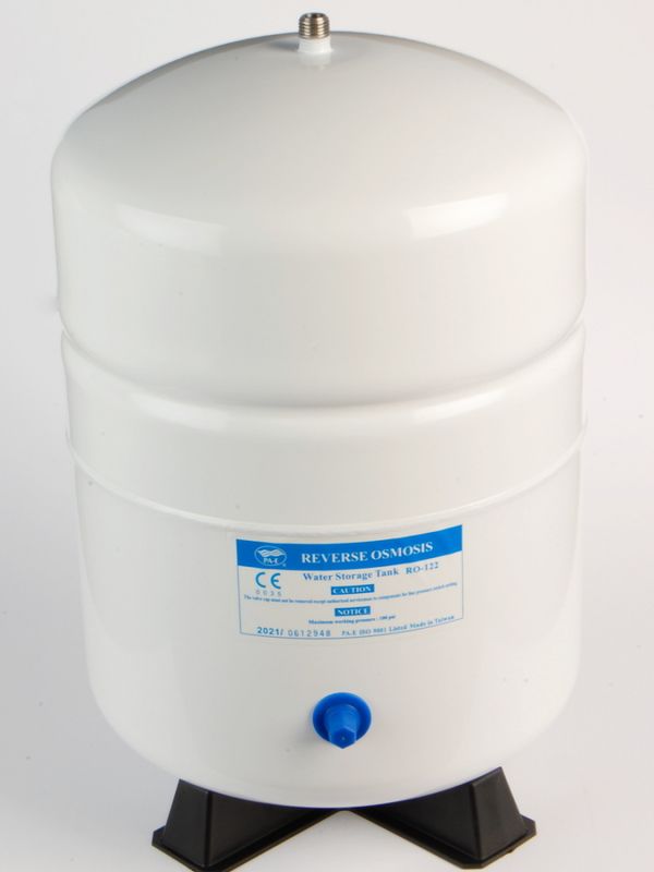 Trykktank stål hvit 8 liter